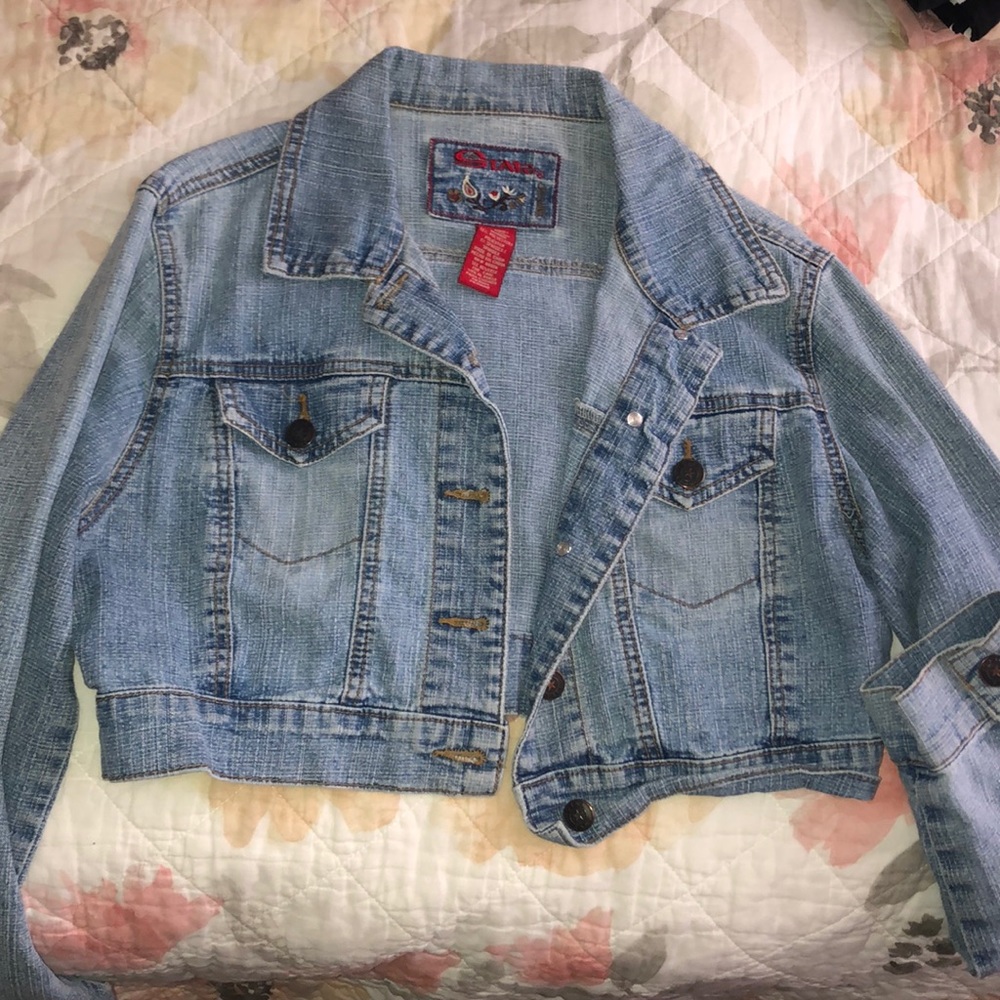 Crop jean jacket